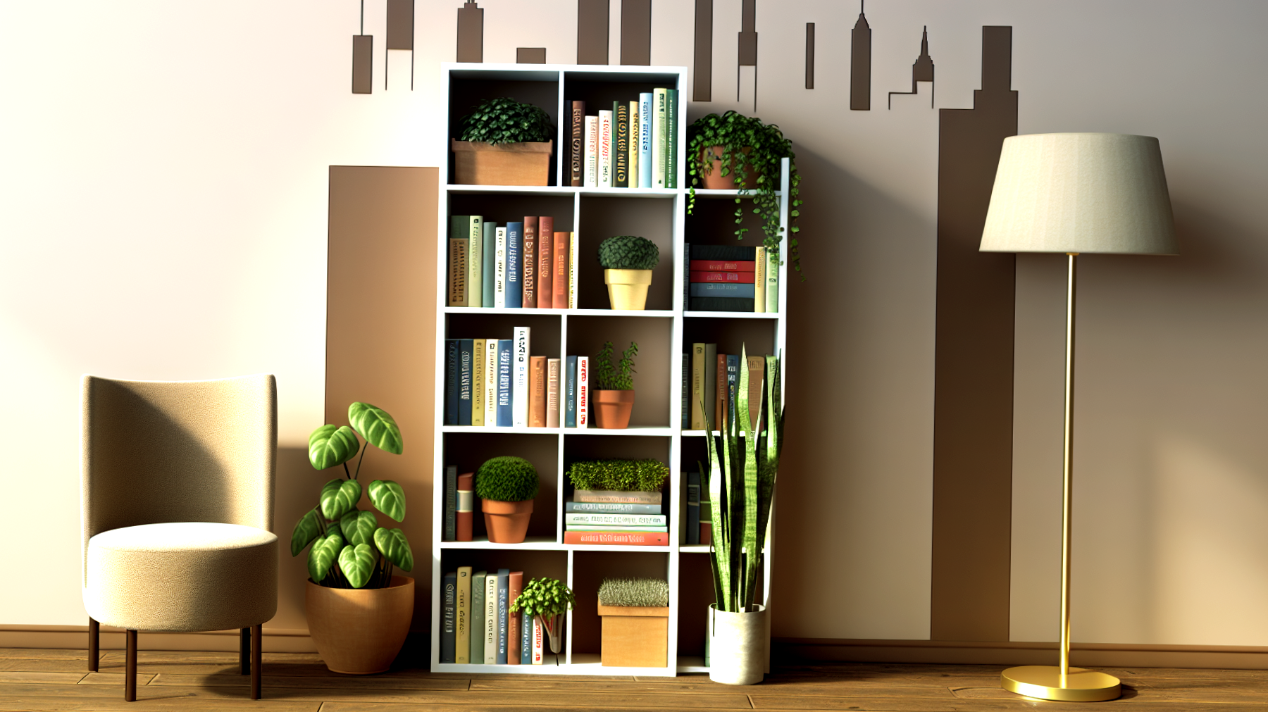 libreria sospesa soffitto innovativa"
